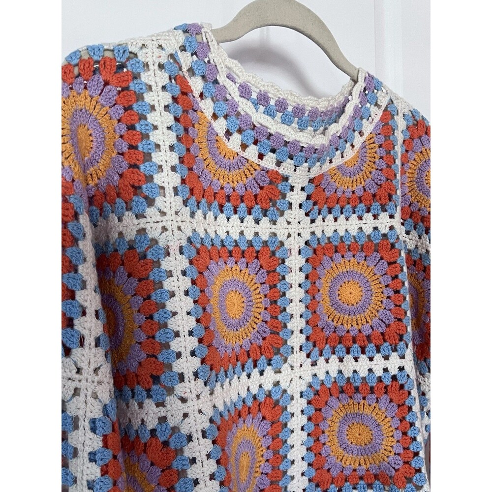 NWT Sincerely Jules Crochet Cropped Sweater 100% Cotton Size Small - Picture 5 of 8